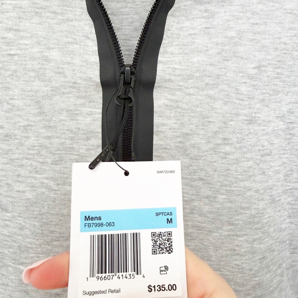 Nike Tech Gray Pullover Quarter Zip Sweatshirt Sz… - image 5